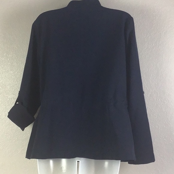 J. Jill Wearever Collection Size MP Jacket Button Front Convert Sleeves Jacket - Picture 4 of 10